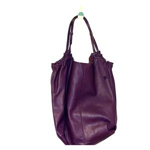 Banana Republic Purple Leather Tote